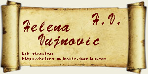 Helena Vujnović vizit kartica